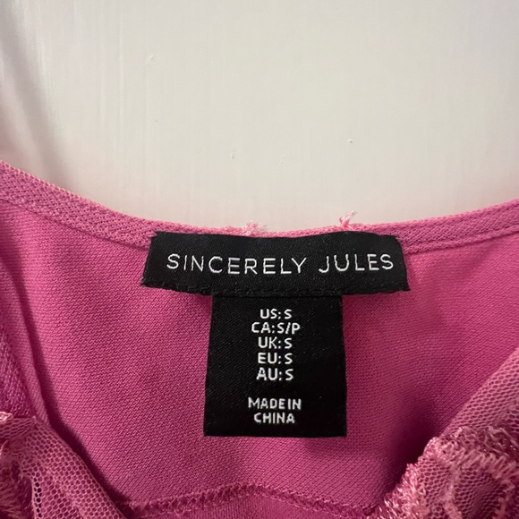 Sincerely Jules Taylor Swift 1989 Sequins Skirt Crop Tank Top Pink Set small - Picture 3 of 4